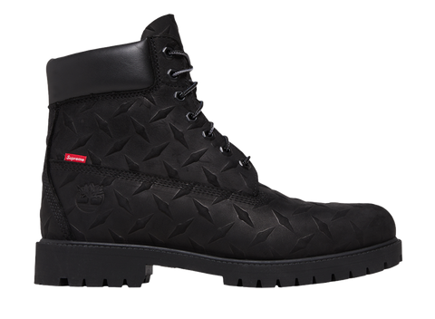 Timberland 6" Premium Waterproof Boot Supreme Diamond Plate Black (Pre-Owned)