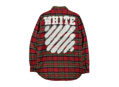 Off-White Diagonal Spray Paint Flannel (Pre-Owned)