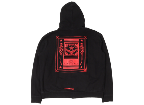 Chrome Hearts FOTI Zip Up Hoodie Black/Red (Pre-Owned)