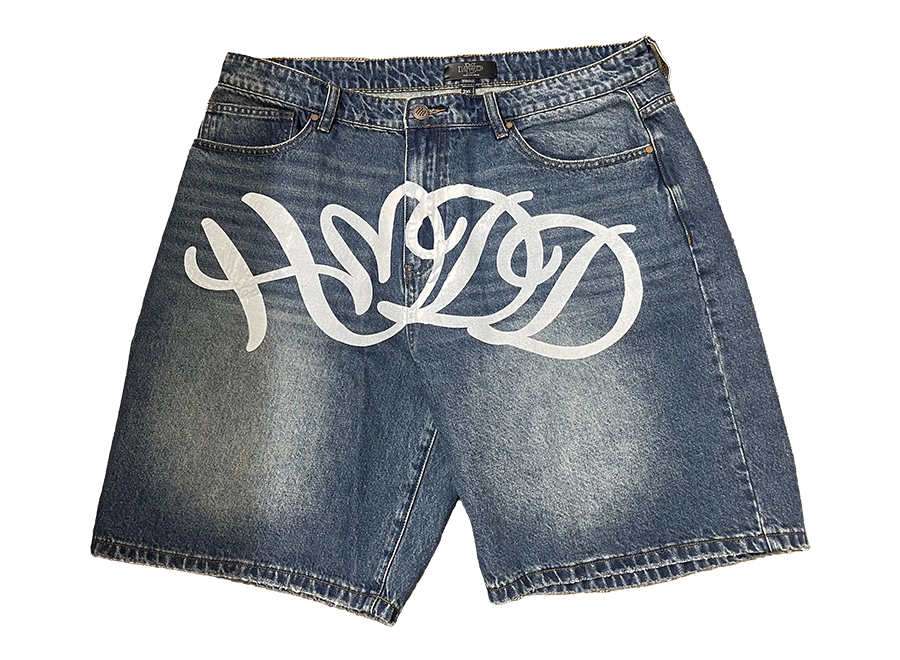 HMDD Caligraphy Jean Shorts