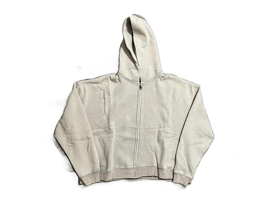 GV Gallery Ivory Patch Zip Up Hoodie