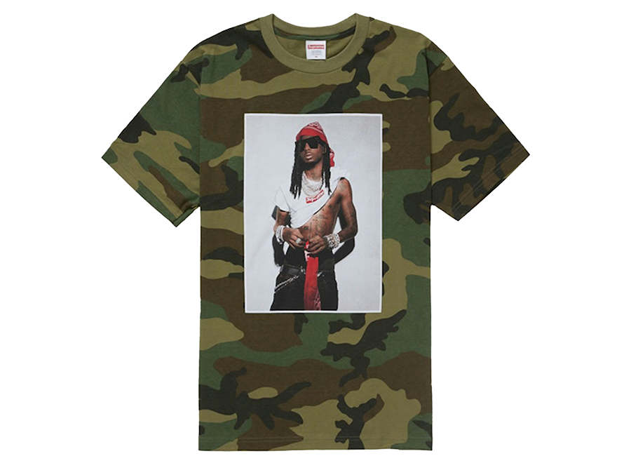 Supreme Playboi Carti Tee Woodland Camo (Pre-Owned)