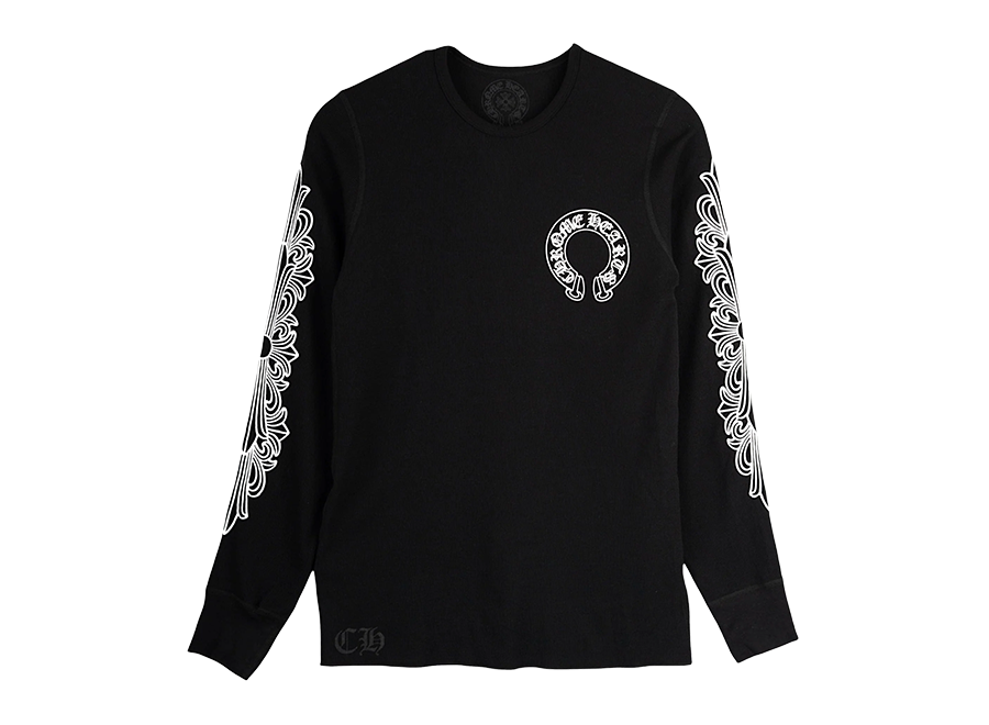 Chrome Hearts Horseshoe Floral Thermal L/S Shirt Black (Pre-Owned)