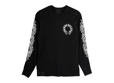 Chrome Hearts Horseshoe Floral Thermal L/S Shirt Black (Pre-Owned)