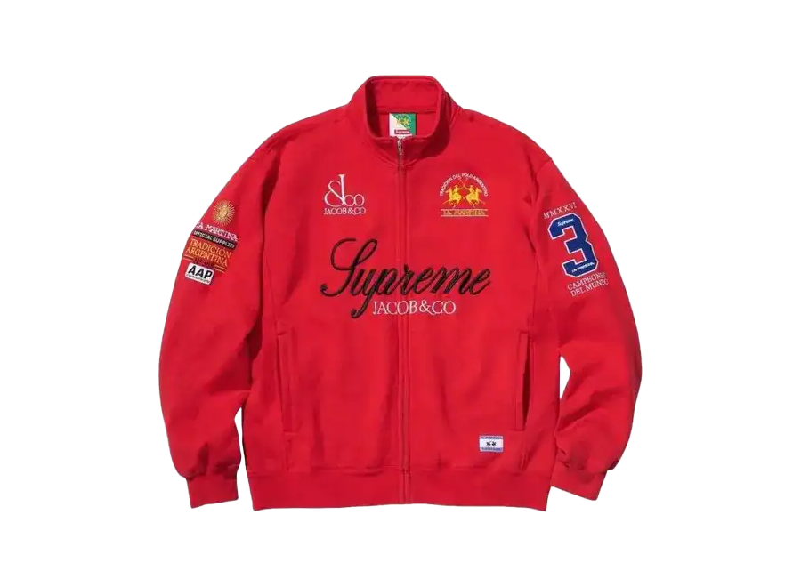 Supreme La Martina Zip Up Sweatshirt Red (Pre-Owned)
