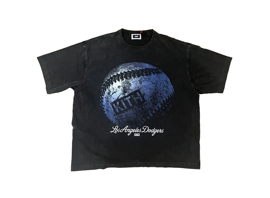 Kith Dodgers Quote Boxy Alex Vintage Tee Black