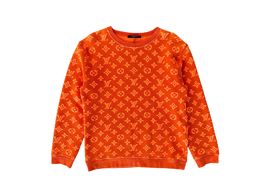 Louis Vuitton Orange Flocked Sweater