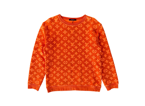 Louis Vuitton Orange Flocked Sweater (Pre-Owned)