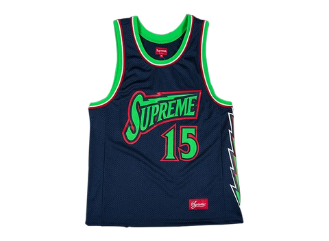 Supreme Bolt Basketball Jersey Navy (Pre-Owned)