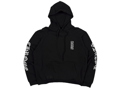 Chrome Hearts Vertical Logo Hood Hoodie Black/White (Pre-Owned)
