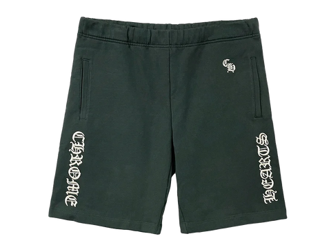 Chrome Hearts Script Embroidered Shorts Green (Pre-Owned)