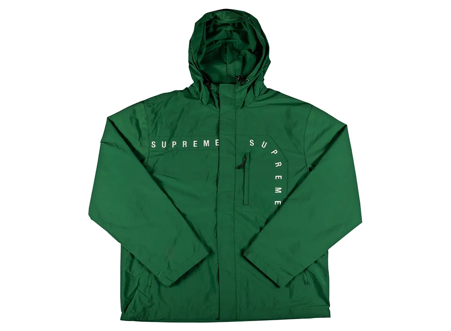 Supreme Curve Logos Ripstop Jacket Olive