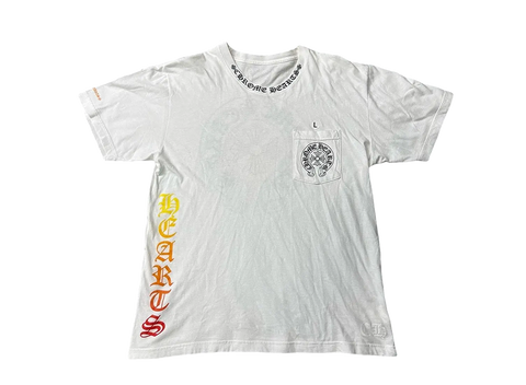Chrome Hearts Neck Logo Horseshoe Gradient T-Shirt White (Pre-Owned)