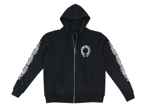 Chrome Hearts Malibu Exclusive Horseshoe Floral Thermal Zip-Up Hoodie (Pre-Owned)