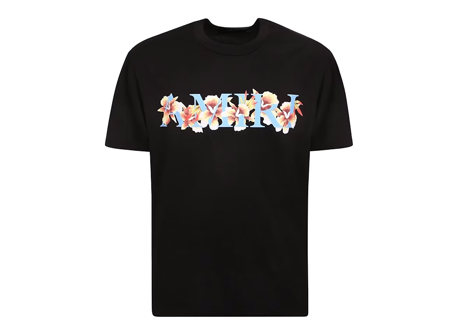 AMIRI Logo Printed Crewneck T-shirt Black (Pre-Owned)