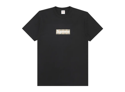 Supreme Burberry Box Logo Tee Black
