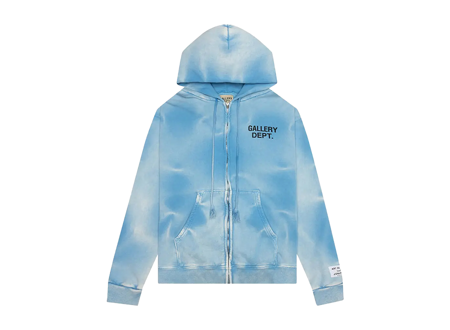 Gallery Dept. Zip Up Hoodie Light Blue