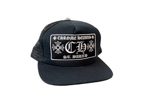 Chrome Hearts St. Barth CH Trucker Hat Black
