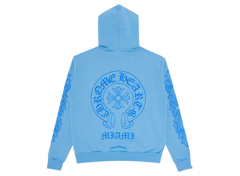 Chrome Hearts Miami Exclusive Horseshoe Hoodie 'Baby Blue' (Pre-Owned)