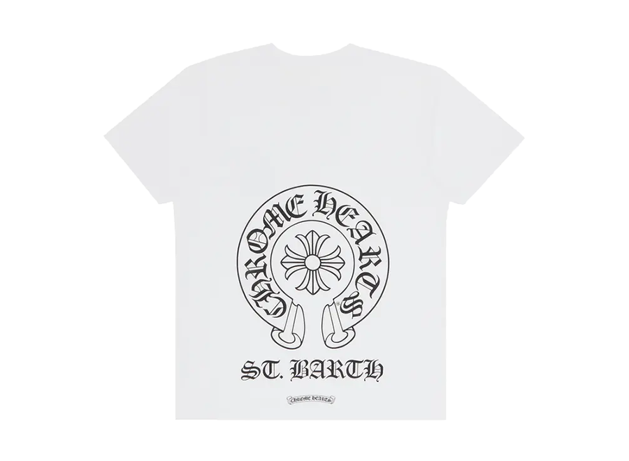 Chrome Hearts St Barths. Horseshoe Pocket Tee White
