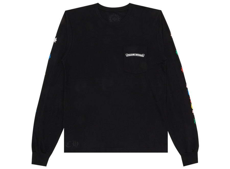Chrome Hearts Cross Long-Sleeve T-Shirt 'Black/Multicolor' (Pre-Owned)