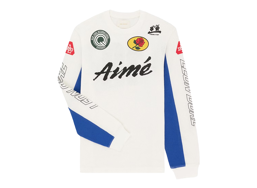 Aime Leon Dore Mesh Moto Long-Sleeve Tee White (Pre-Owned)