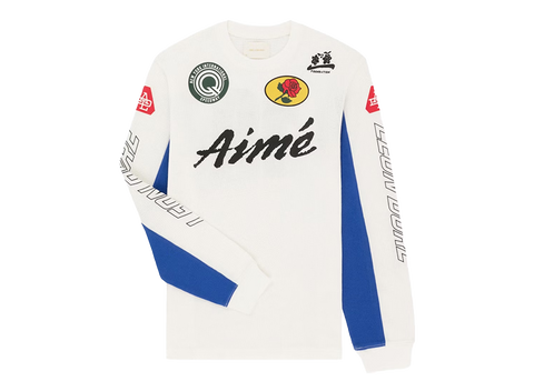 Aime Leon Dore Mesh Moto Long-Sleeve Tee White (Pre-Owned)