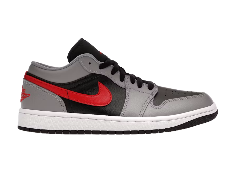 Jordan 1 Low Cement Grey Fire Red (Women's)