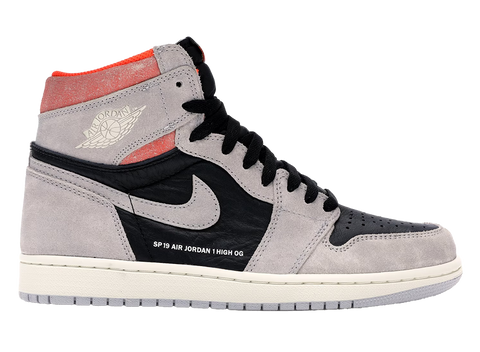Jordan 1 Retro High Neutral Grey Hyper Crimson