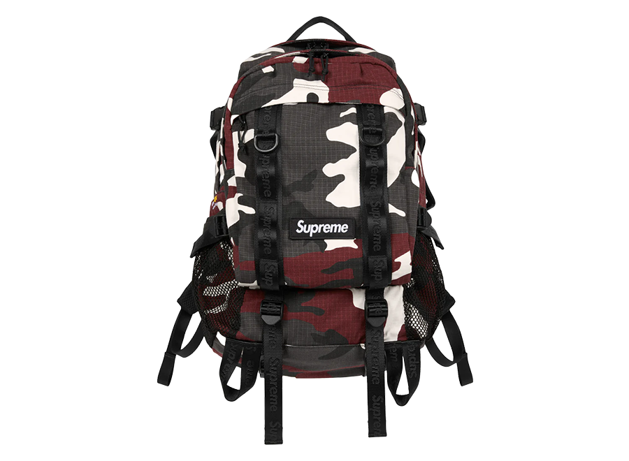 Supreme Logo Backpack (SS26) Red Camo