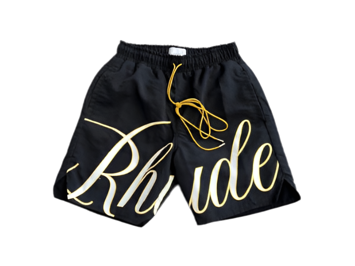 Rhude Script Shorts Black