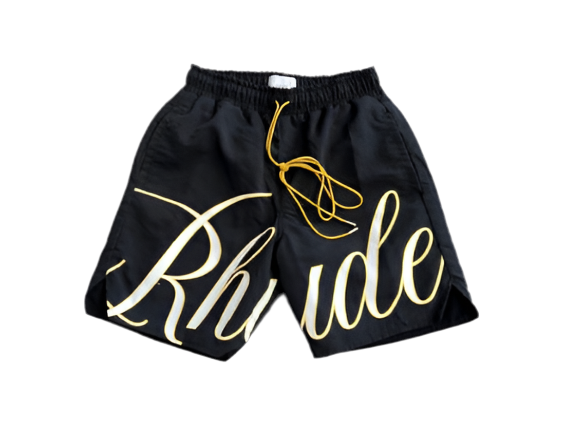 Rhude Script Shorts Black