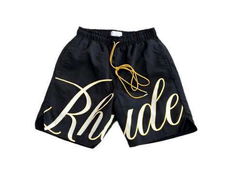 Rhude Script Shorts Black