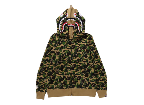 BAPE ABC Camo Double Shark Full Zip Hoodie (FW23) Green
