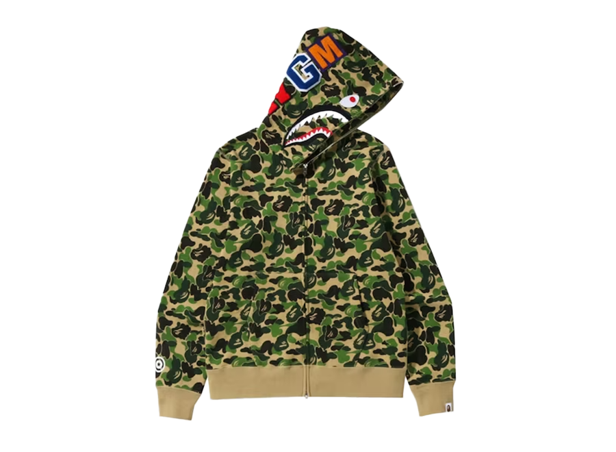 BAPE 1st Camo Shark Full Zip Hoodie Green (Pre-Owned)