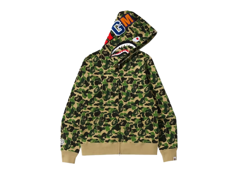 BAPE 1st Camo Shark Full Zip Hoodie Green (Pre-Owned)