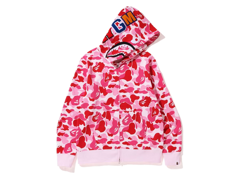 BAPE ABC Camo Shark Full Zip Hoodie Pink (Pre-Owned)
