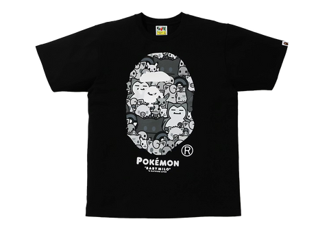 BAPE x Pokemon Monotone Ape Head Tee #2 Black (Pre-Owned)