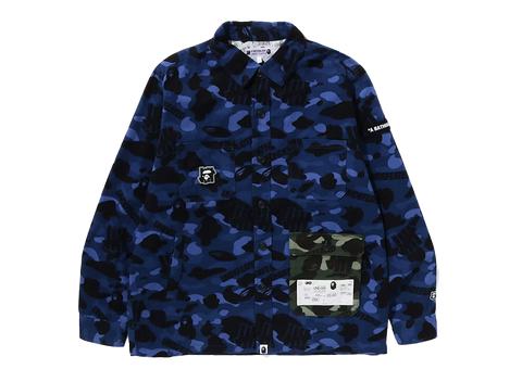 BAPE x Undefeated Color Camo Flannel Jacket Navy (Pre-Owned)