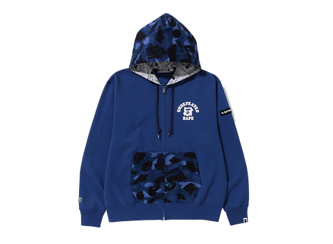 BAPE x Undefeated Color Camo Relaxed Zip Hoodie Navy (Pre-Owned)