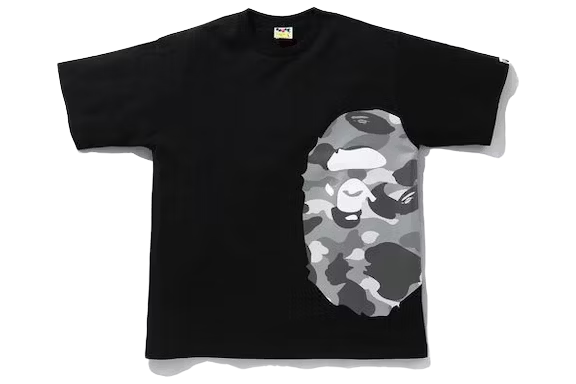 BAPE Color Camo Side Big Ape Head Relaxed Tee Black/Gray