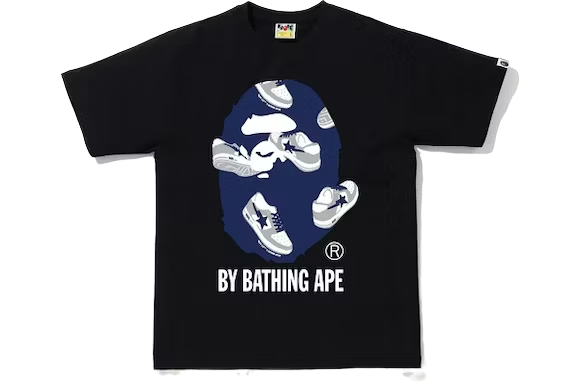 BAPE Sta Random by A Bathing Ape Tee Black/Navy