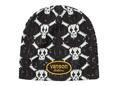 Supreme Vanson Leathers Skull Beanie Black