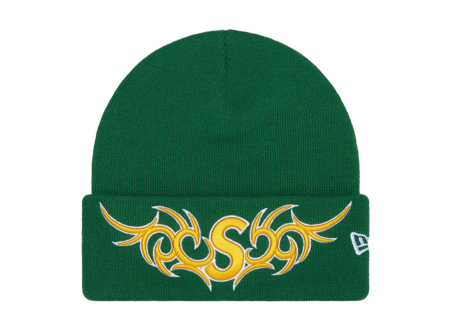 Supreme Tribal S Logo Beanie Green