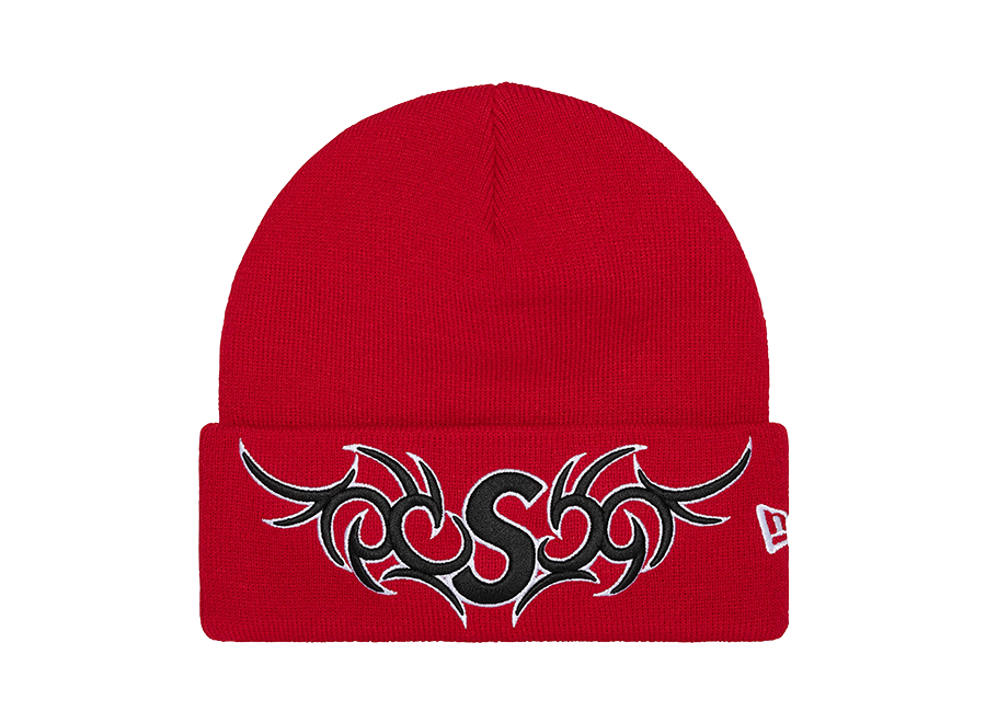 Supreme Tribal S Logo Beanie Red