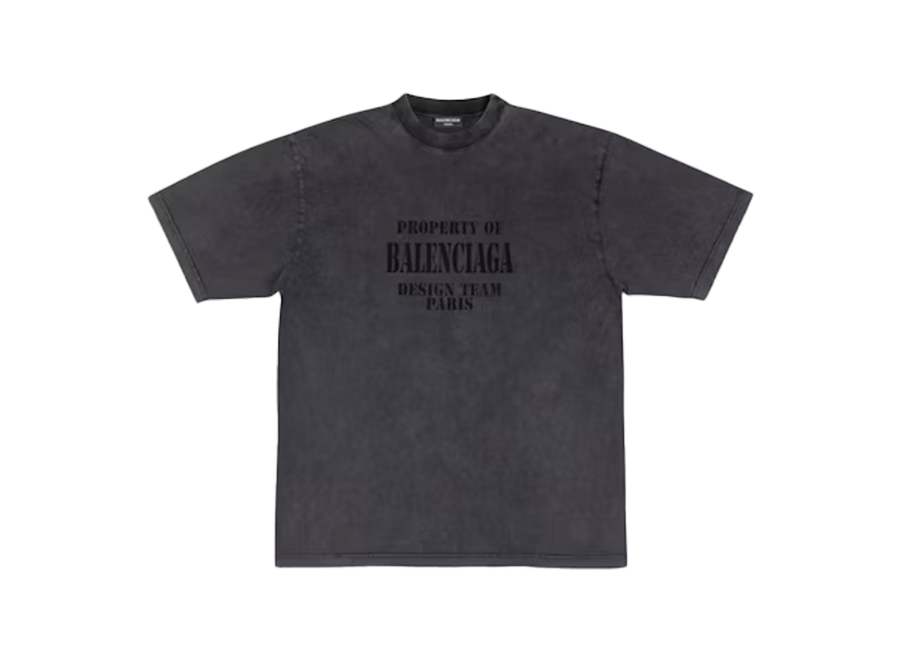 Balenciaga Property Large Fit Vintage T-shirt Black