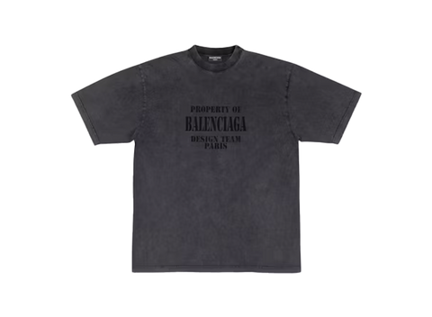 Balenciaga Property Large Fit Vintage T-shirt Black (Pre-Owned)