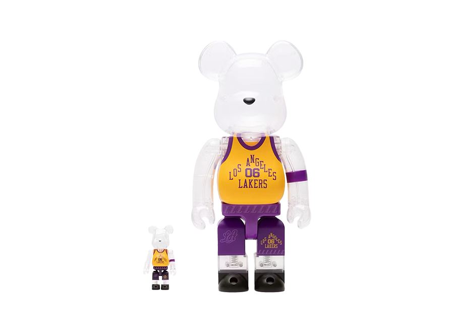 Bearbrick x Bodega x NBA Worldwide Respect Los Angeles Lakers 100% & 400% Set