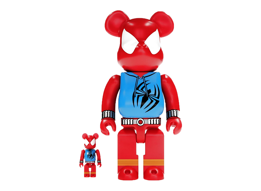Bearbrick x Marvel Spider-Man Scarlet Spider 100% & 400% Set