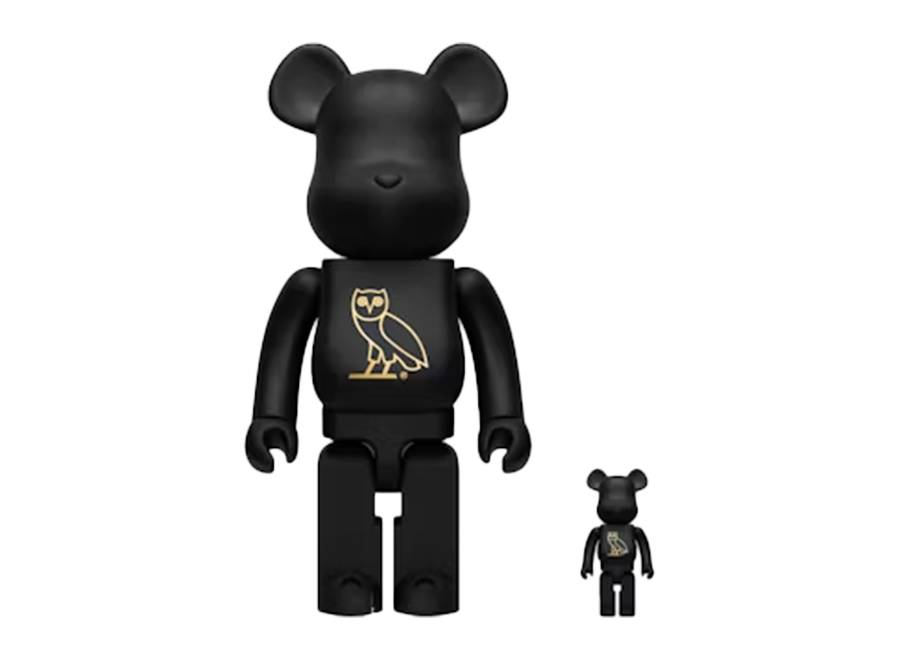 Bearbrick x OVO OG Owl 100% & 400% Collectible Set Black